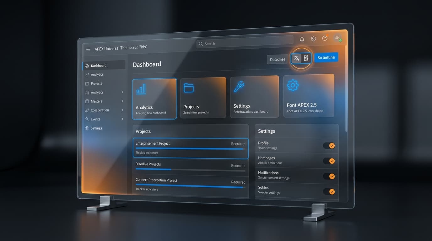 Universal Theme 26.1 "Iris" und Font APEX 2.5: barrierefreie Enterprise-UI