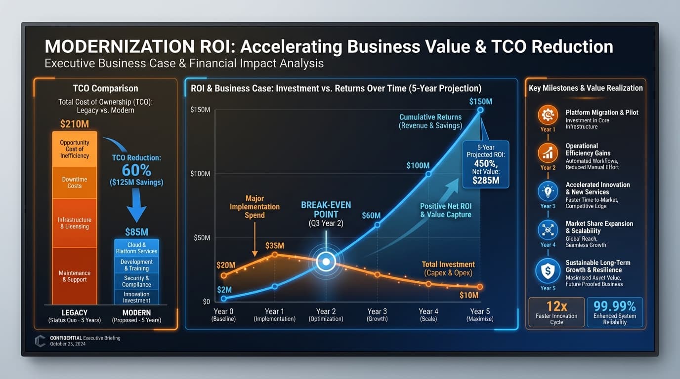 Calculating Modernization ROI: The Board-Ready Business Case