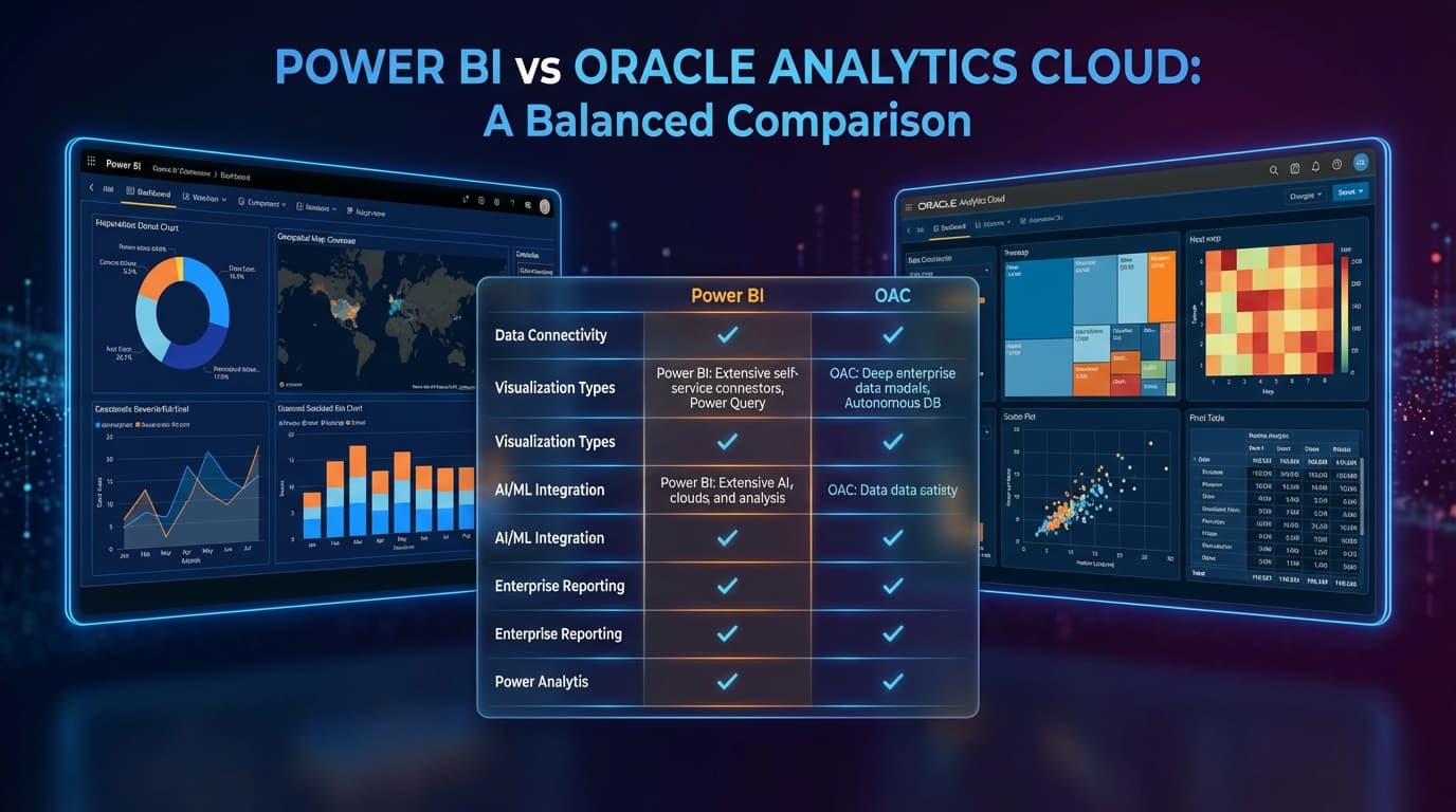 Power BI vs Oracle Analytics Cloud: Das richtige Tool für Enterprise Analytics wählen
