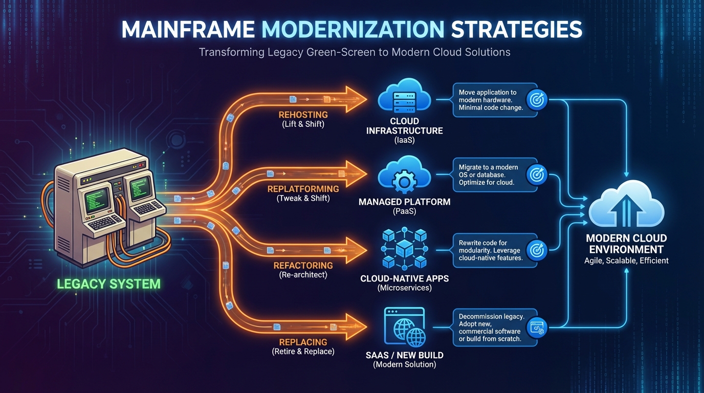 Mainframe Modernization Pyton Java Mainframe Modernization: Options Beyond 'Lift and Hope' | LuminaByte